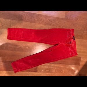 J. Crew red velvet pants!